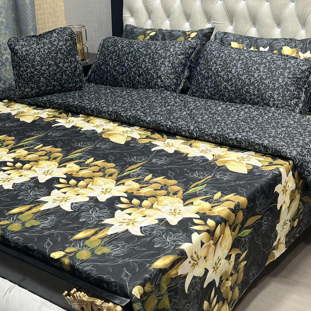 7 Pcs Cotton Salonica Quilted Comforter Set