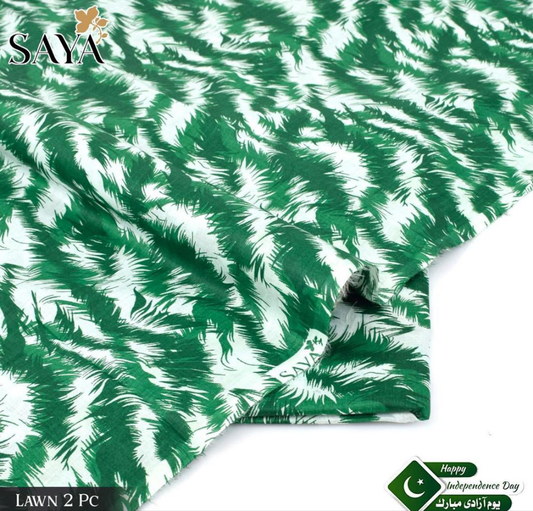 2 Pcs Lawn Women's Unstitched Printed Suit
