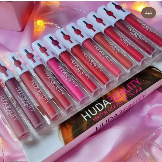 Huda Beauty Original Matte Finish Lip Gloss, Pack Of 6
