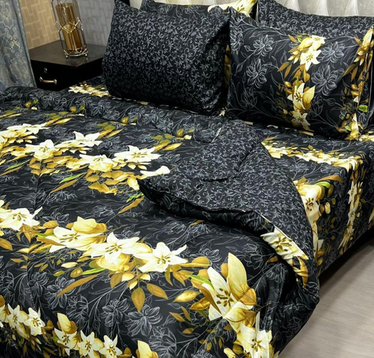 6 Pcs Cotton Salonica Printed Razai Set