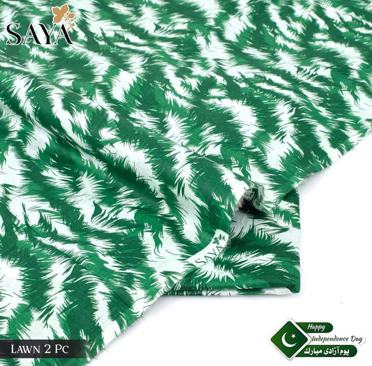 2 Pcs Lawn Women's Unstitched Printed Suit
