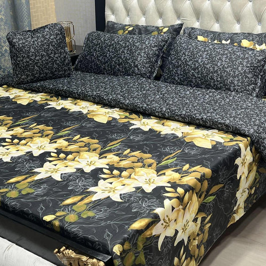 7 Pcs Cotton Salonica Quilted Comforter Set