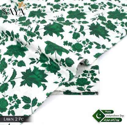 2 Pcs Lawn Women's Unstitched Printed Suit