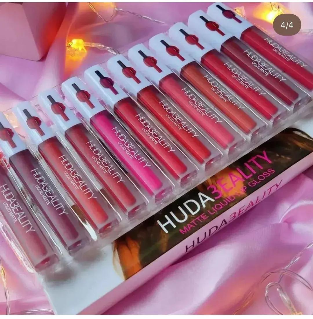 Huda Beauty Original Matte Finish Lip Gloss, Pack Of 6