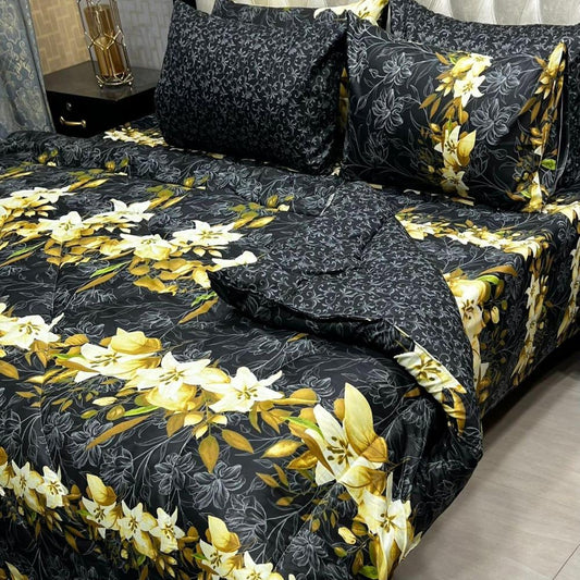 6 Pcs Cotton Salonica Printed Razai Set