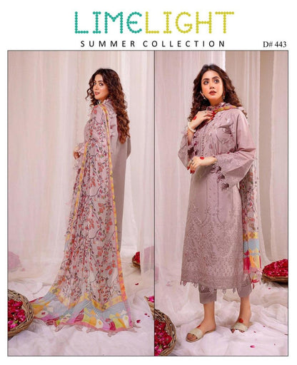 3 Pcs lawn Women's Unstitched Embroidered Suit
