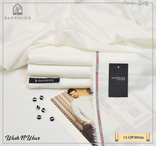 High quality Men’s Unstitched Wash And Wear Self Print Suit