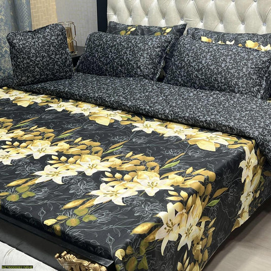 7 Pcs Cotton Salonica Quilted Comforter Set
